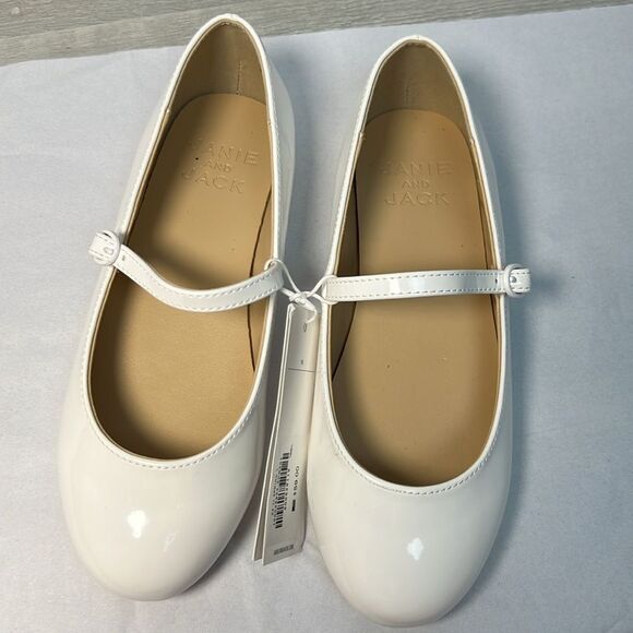 Janie and Jack 100048896 Girl White Classic Ballet Flat size 1K NWT - Picture 4 of 11